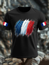 T-shirt imprimé drapeau français pour homme